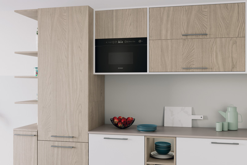 Indesit IM K12 BUK Built-In Microwave & Grill - Black